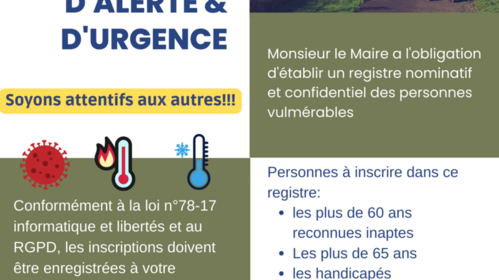 PLAN D'ALERTE ET D'URGENCE