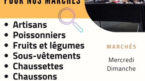 RECHERCHE  POUR NOS MARCHÉS