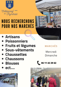 RECHERCHE  POUR NOS MARCHÉS